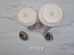 Ensemble de café vintage en poterie Poole Twintone champignon et sépia