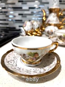 Ensemble de café vintage magnifique de Bavière, fabriqué en Allemagne, Madonna, jamais utilisé