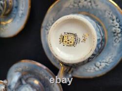 Ensemble de café vintage original rare pour 6 personnes. De la marque Capodimonte.