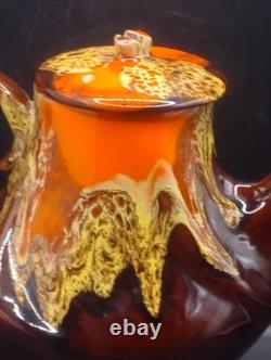 Ensemble de café vintage style Vallauris français, pot, cruche, sucre, 4 tasses et soucoupes Rfbx60