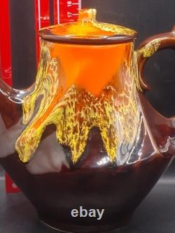 Ensemble de café vintage style Vallauris français, pot, cruche, sucre, 4 tasses et soucoupes Rfbx60