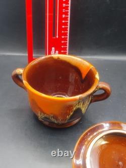 Ensemble de café vintage style Vallauris français, pot, cruche, sucre, 4 tasses et soucoupes Rfbx60