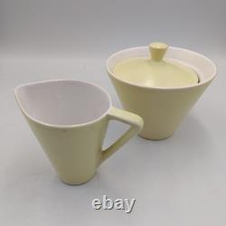 Ensemble de cafetière HUIZEN Carafe 6 tasses sous-tasses pichet et bol avec couvercle Hollande Citron années 60