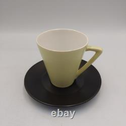 Ensemble de cafetière HUIZEN Carafe 6 tasses sous-tasses pichet et bol avec couvercle Hollande Citron années 60