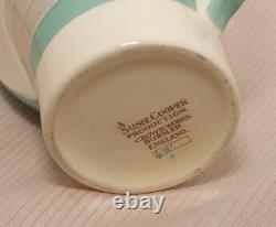 Ensemble de cafetière Susie Cooper Kestrel vert gris Art Déco vintage Crownworks rare