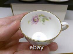 Ensemble de cafetière et 4 soucoupes Vintage Royal Doulton Passion Flower