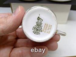 Ensemble de cafetière et 4 soucoupes Vintage Royal Doulton Passion Flower