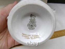 Ensemble de cafetière et 4 soucoupes Vintage Royal Doulton Passion Flower