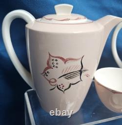 Ensemble de cafetière vintage Poole Truda Carter peint à la main des années 1950