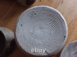 Ensemble de cafetière vintage des années 1970 signé Dennis Lucas HASTINGS POTTERY