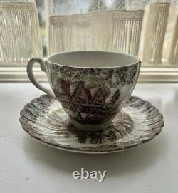 Ensemble de dîner et café en fer blanc multicolore vintage Heritage Hall de 29 pièces