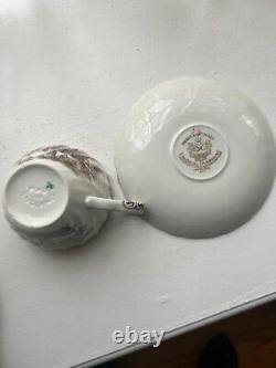 Ensemble de dîner et café en fer blanc multicolore vintage Heritage Hall de 29 pièces