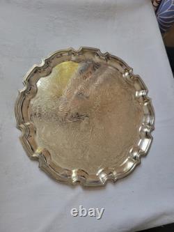 Ensemble de plateau à espresso pour 6 en porcelaine et argent vintage c1950