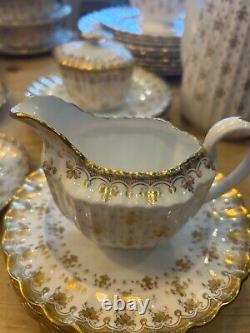 Ensemble de porcelaine Spode en or, porcelaine fine, porcelaine vintage, en parfait état