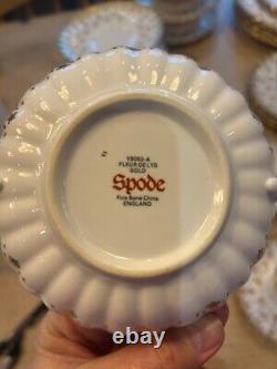 Ensemble de porcelaine Spode en or, porcelaine fine, porcelaine vintage, en parfait état
