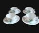 Ensemble De Quatre Tasses &agrave; Caf&eacute; Avec Soucoupes Herend Vintage (1948-1993)