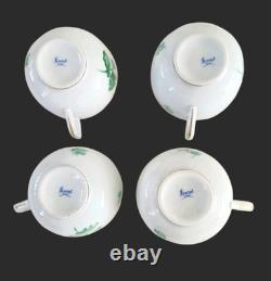 Ensemble de quatre tasses à café avec soucoupes Herend Vintage (1948-1993)