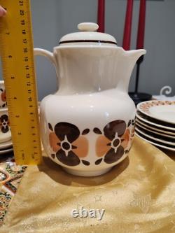 Ensemble de six pièces de thé/café allemand Vintage GDR Colditz