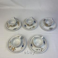 Ensemble de soucoupe et tasse à café espresso vintage martres tolosane France cottage de ferme