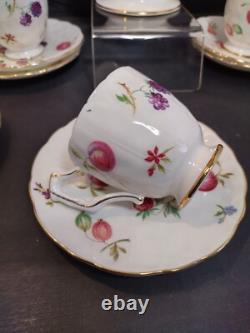 Ensemble de tasse à café demitasse et soucoupe AYNSLEY FLORIDA avec pot à sucre en porcelaine fine