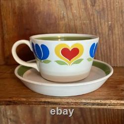 Ensemble de tasse à café/thé et soucoupe Vintage ARABIA de Finlande KÖNNI, design Olga Osol