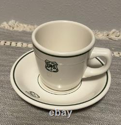 Ensemble de tasse et soucoupe vintage du Service forestier des États-Unis des années 1930 (voir description)
