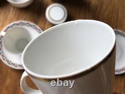 Ensemble de tasses à café en porcelaine Freiberger vintage des années 1980, fabriqué en RDA.