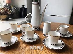 Ensemble de tasses à café en porcelaine Freiberger vintage des années 1980, fabriqué en RDA.