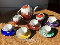 Ensemble de tasses à café en porcelaine vintage des années 1970 fabriqué en RDA