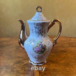 Ensemble de tasses à café/thé en porcelaine vintage japonaise avec motif de cour.