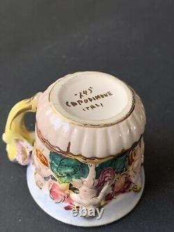 Ensemble de tasses à café vintage Capodimonte Italie 1930