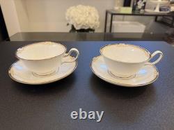 Ensemble de tasses et soucoupes à thé et café vintage Wedgwood avec assiettes à gâteau + 3 mini Celine