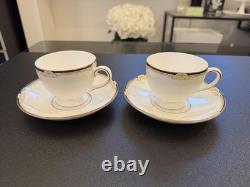 Ensemble de tasses et soucoupes à thé et café vintage Wedgwood avec assiettes à gâteau + 3 mini Celine