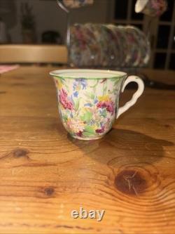 Ensemble de tasses et soucoupes vintage X13 pièces Chintz MidWinter Brama Floral Stand Café