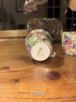 Ensemble de tasses et soucoupes vintage X13 pièces Chintz MidWinter Brama Floral Stand Café