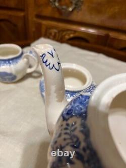 Ensemble de thé Villeroy & Boch Burgenland pour 8 personnes en porcelaine blanche et bleue, Allemagne