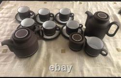 Ensemble de thé/café Hornsea Lancaster Vitramic Contrast des années 1970