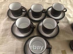 Ensemble de thé/café Hornsea Lancaster Vitramic Contrast des années 1970