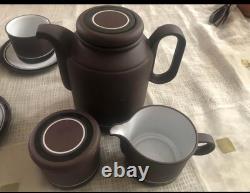 Ensemble de thé/café Hornsea Lancaster Vitramic Contrast des années 1970