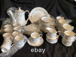 Ensemble de thé / café PARAGON FLORABELLE vintage de 46 pièces neuf