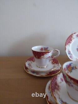 Ensemble de thé/café Paragon Rockingham Red 6 trios