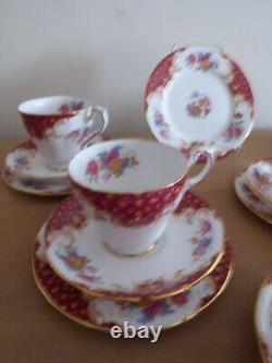 Ensemble de thé/café Paragon Rockingham Red 6 trios