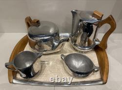 Ensemble de thé/café Picquot Ware vintage design des années 1950, 5 pièces