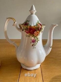 Ensemble de thé/café Royal Albert en porcelaine fine 23 pièces vintage 1962 'Old Country Roses'