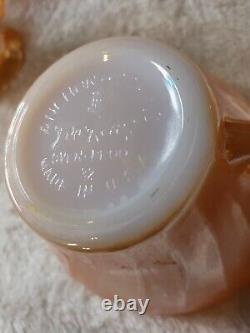 Ensemble de thé/café Vintage Anchor Hocking Fire King Lustre Pêche / 25 pièces