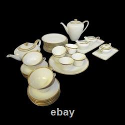 Ensemble de thé / café de 40 pièces Eschenbach Bavière Allemagne blanc avec un bord doré