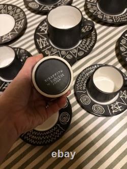 Ensemble de thé/café en céramique vintage des années 1980 Habitat Japan Scraffito