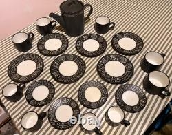 Ensemble de thé/café en céramique vintage des années 1980 Habitat Japan Scraffito