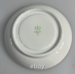 Ensemble de thé / café en porcelaine hongroise Hollohaza vintage pour 4 personnes orange-rouge