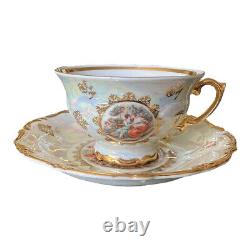 Ensemble de thé / café en porcelaine vintage de la RDA Sonnenberg des années 1960 pour 4 personnes 16 pièces